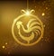 Happy New year gold rooster