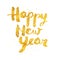 Happy New Year greeting card with gold texture - No mesh