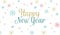 Happy New Year Greeting Card Illustration with Festive Holiday Multicolored Snowflakes on White Background