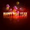 Happy new year. holiday background with balloons