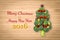 Happy new year and Merry Christmas veggie decorative symbolic design background