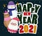 Happy new year santa bear snowman funny message