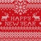 Happy New Year: Scandinavian style seamless knitted pattern with