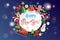 Happy New Year sign Christmas Invitation XMAS magic gingerbread decoration 2025