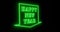 Happy New Year sign in neon to celebrate a festive party occasion - 4k