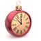 Happy New Year time Christmas ball midnight clock decoration