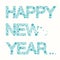 Happy New Year Title - Vector Snowflakes Slogan