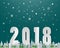 Happy new year on winter season,snowflake city landscape with text 2018,paper art and craft design