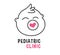 Happy Newborn Baby Child on Logo Pediatric Clinic