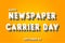 Happy Newspaper Carrier Day, September 04. Calendar of September Retro Text Effect, Vector design
