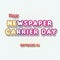 Happy Newspaper Carrier Day, September 04. Calendar of September Retro Text Effect, Vector design