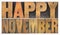 Happy November typography greeting card