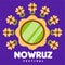 Happy nowruz festival web banner background illustration
