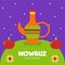 Happy nowruz festival web banner background illustration