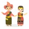 Happy Nusa Tenggara Timur Children. Indonesian Children Cartoon Vector