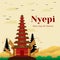 Happy Nyepi Bali Day greetings