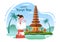 Happy Nyepi Day or Bali`s Silence for Hindu Ceremonies in Bali with Galungan, Kuningan and Ngembak Geni in Background of the