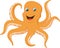 Happy octopus cartoon