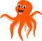 Happy octopus cartoon