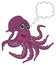 Happy octopus with clean think