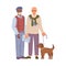 Happy old people, fashionable senior males vector