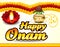 Happy onam celebration background with floral