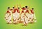 Happy onam greetings.Thiruvathira,a traditional dance from Kerala. vector illustration