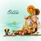 Happy Onam holiday for South India festival background