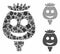 Happy opium poppy Mosaic Icon of Uneven Items