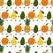 Happy orange, pear, avocado, pineapple hold hands.