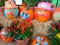 Happy Painted Pumpkin Faces Seasonal Display