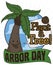 Happy Palm Tree Celebrating Arbor Day, Vector Illustration