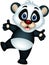 Happy panda cartoon