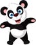 Happy panda cartoon