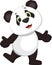 Happy panda cartoon