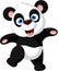 Happy panda cartoon for you design