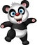 Happy panda cartoon for you design