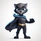 Happy Panther: A Bold And Handsome Superhero Cartoon Character
