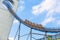 Happy park visitors enjoy their roller coaster ride at Tokyo Dome City Amusement Park in Tokyo, Japan