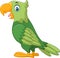 Happy parrot cartoon