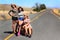 Happy Party Girls Hitch Hiking