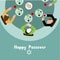 Happy Passover Seder meal greeting card