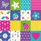 Happy patchwork pattern collection