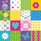 Happy patchwork pattern collection