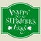 Happy patrick day vintage hand lettering greeting