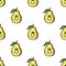 HAPPY PEAR ICON COLOR SEAMLESS PATTERN WHITE