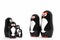 Happy penguin toy parent figure with adorable kids.