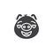 Happy piggy face with heart eyes emoji vector icon