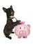 Happy pink pig piggy bank