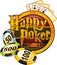 Happy poker. Isolated inscription in png format.